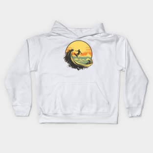 Taking it back to the old school with this vintage retro surfer skater design Kids Hoodie